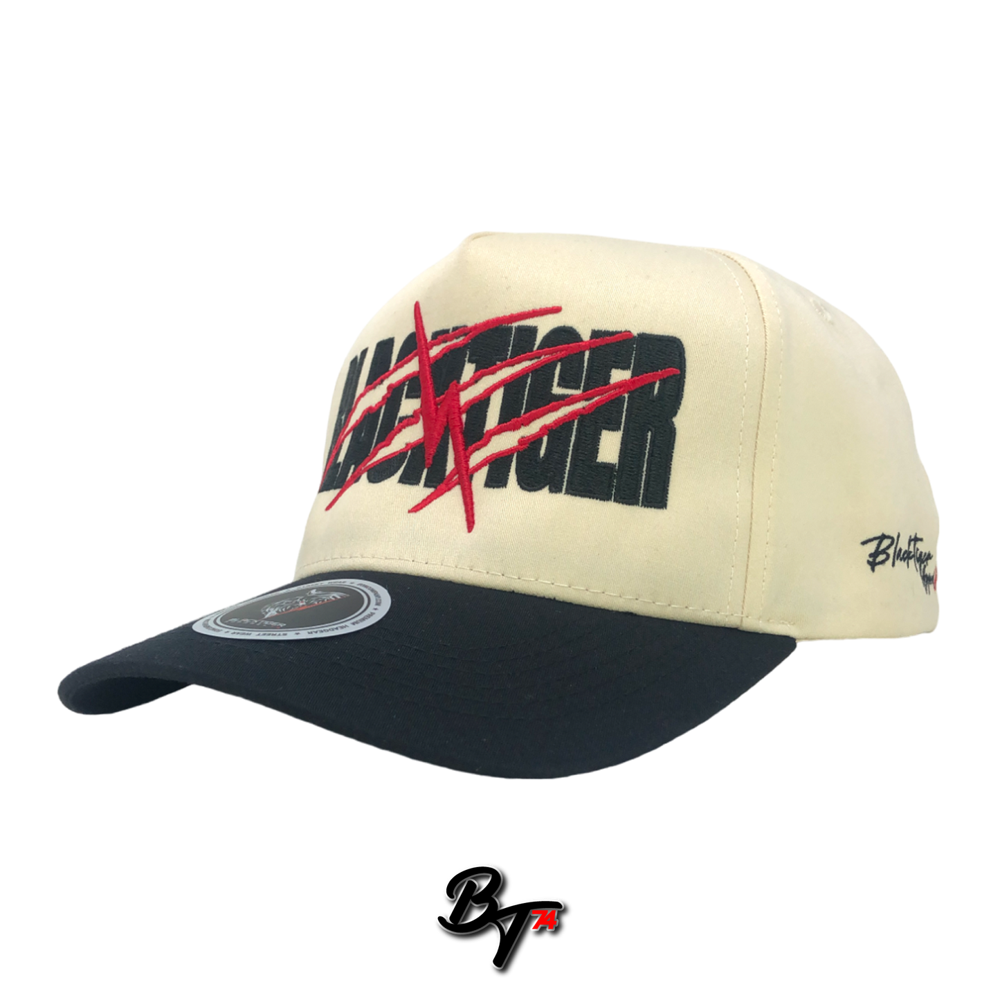 Tiger Slash Embroidery 5panel Baseball Snapback